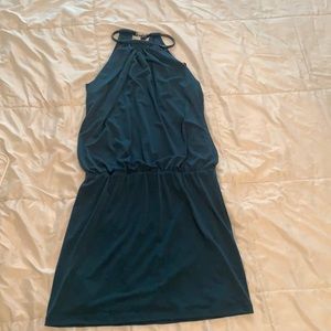 green Jessica Simpson chained necked halter dress